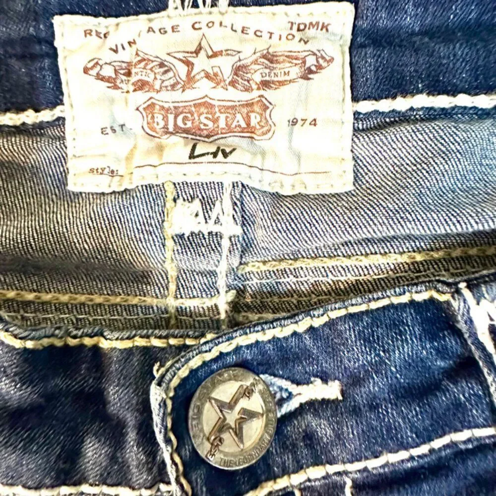Big Star Jeans size 31 Inseam 25.5 Studded Bootcut